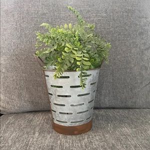 COPY - Rustic bucket with faux leaves